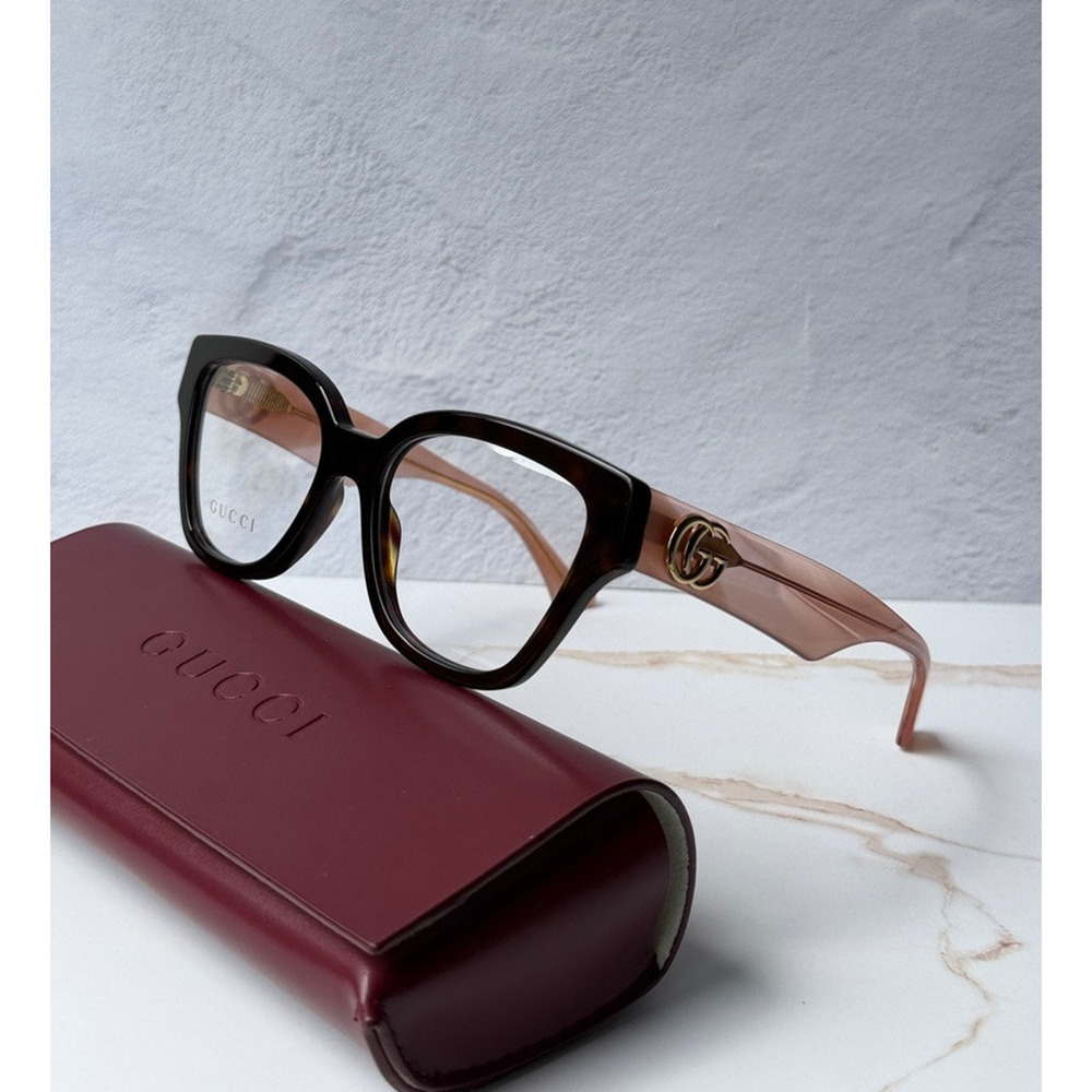 NEW Gucci GG1424O Brown Pink Cat Eye Eyeglasses Frames - Picture 2 of 7